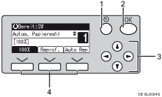 Diese Abbildung zeigt die Taste Vereinfachte Anzeige