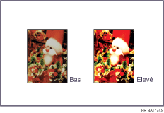 Illustration de l'ajustement des qualit&eacute;s de l'image