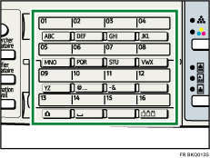 Illustration de la touche de num&eacute;rotation abr&eacute;g&eacute;e