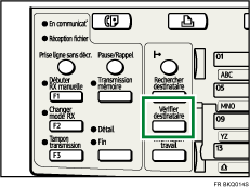 Illustration de la touche V&eacute;rifier destinataire