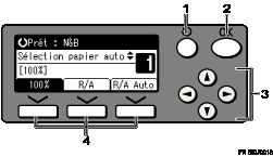 illustration de l'utilisation de l'&eacute;cran LCD (illustration avec l&eacute;gende num&eacute;rot&eacute;e)
