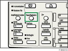 Illustrazione tasto Pausa/Ricomponi