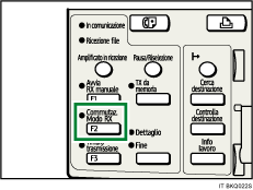 Illustrazione tasto Commuta modo RX