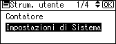 Figura relativa alla schermata del pannello operativo