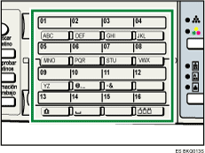 Ilustración de la tecla Memoria de teléfonos