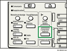 Ilustraci&oacute;n de la tecla Comprobar destino