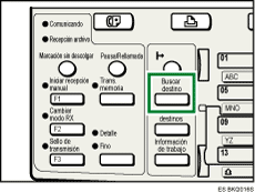 Ilustraci&oacute;n de la tecla Buscar destino