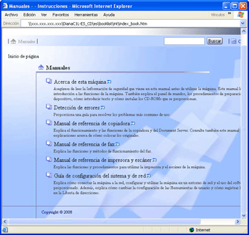 Ilustraci&oacute;n de la pantalla del navegador web