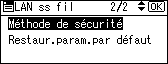 Illustration de l&apos;écran du panneau de commande