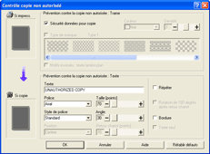 Illustration de l'&eacute;cran du pilote d'impression