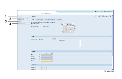 Illustration avec l&eacute;gende num&eacute;rot&eacute;e de l'&eacute;cran du navigateur Web