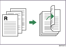 Ilustraci&oacute;n de d&uacute;plex (abrir hacia la derecha)