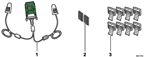 Illustration de l'unit&eacute; d'interface avec l&eacute;gende num&eacute;rot&eacute;e