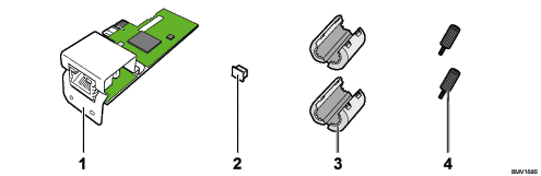 Illustration de l'unit&eacute; d'interface avec l&eacute;gende num&eacute;rot&eacute;e
