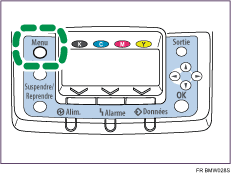 Illustration de la touche menu
