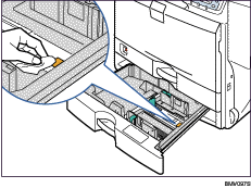 Ilustração da bandeja de papel