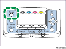 Ilustração das teclas de menus