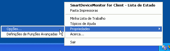 Ilustração do ecrã de aplicação