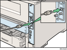 Abbildung R&uuml;ckseite Drucker