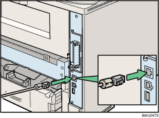 Abbildung Rückseite Drucker
