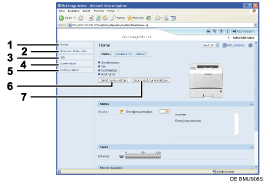 Nummerierte Abbildung Webbrowser-Bildschirm 