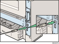 Lado posterior de la ilustraci&oacute;n de la impresora