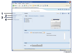Illustrazione numerata schermata browser web.