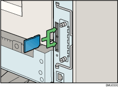 Ilustracja tylnej części drukarki