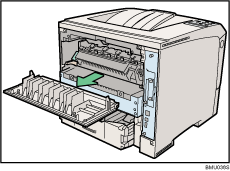 Ilustracja tylnej części drukarki