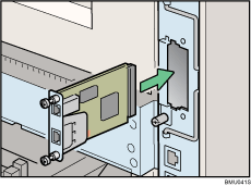 Ilustracja tylnej części drukarki