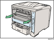 Ilustracja tylnej części drukarki