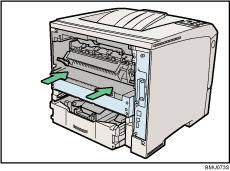 Ilustracja tylnej części drukarki
