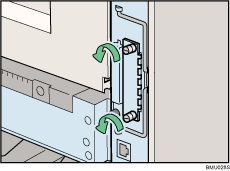 Imagem da parte traseira da impressora