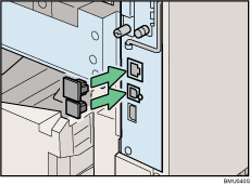 Imagem da parte traseira da impressora