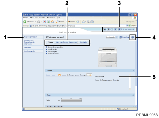 Ilustra&ccedil;&atilde;o com numera&ccedil;&atilde;o do ecr&atilde; de Web browser