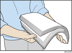 Иллюстрация: как распустить стопу бумаги