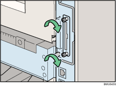 Bild av skrivarens baksida