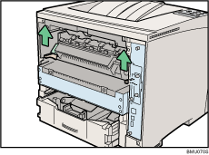 Bild av skrivarens baksida
