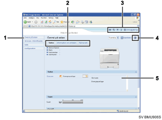 Illustration &ouml;ver webbl&auml;sarens sk&auml;rm (numrerade detaljer)