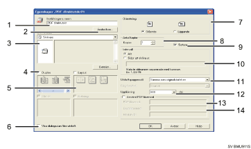 Illustration av drivrutinssk&auml;rmens numrerade detaljer