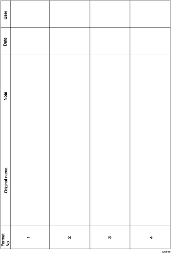 Illustration of Stored Format Record Sheet
