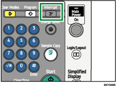 Interrupt key illustration