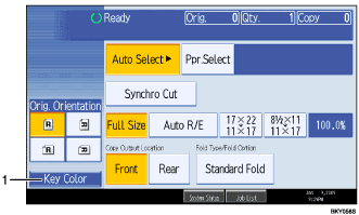 Operation panel screen illustration numbered callout illustration