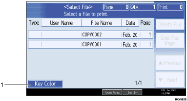 Operation panel screen illustration numbered callout illustration