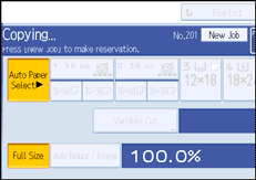 Operation panel screen illustration