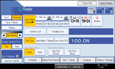 Operation panel screen illustration