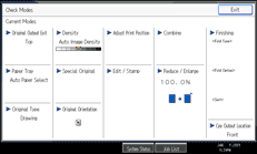 Operation panel screen illustration
