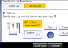 Operation panel screen illustration