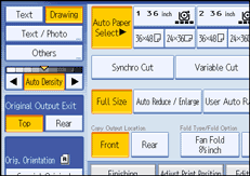 Operation panel screen illustration