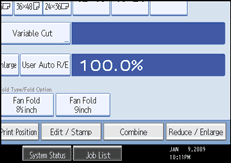 Operation panel screen illustration
